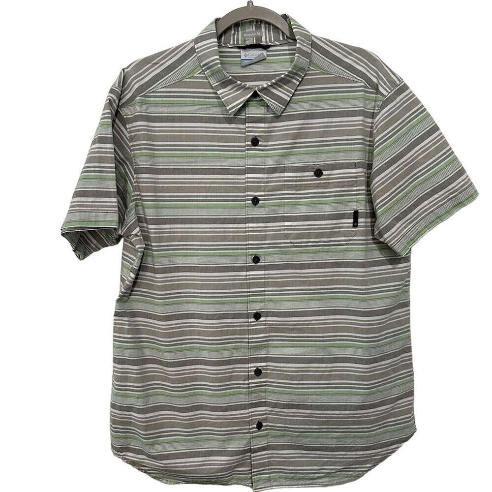 Columbia‎ Men's Boulder Ridge Short Sleeve Striped Shirt Size L Multicolor